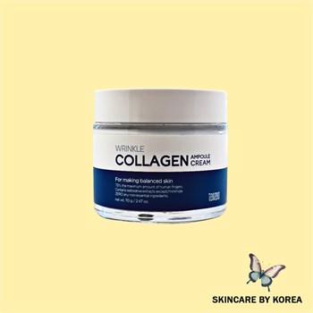 TENZERO Антивозрастной ампульный крем для лица с коллагеном  WRINKLE COLLAGEN AMPOULE CREAM 70g 05477 - фото 10290