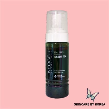 Neogen Успокаивающая пенка для умывания с зелёным чаем Dermalogy Real Fresh Foam Cleanser Green Tea 160 мл 05521 Neogen Успокаивающая пенка для умывания с зелёным чаем Dermalogy Real Fresh Foam Cleanser Green Tea 160 мл 05521