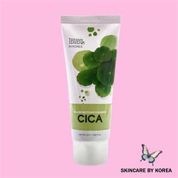Tenzero Балансирующая пенка для умывания с центеллой Balancing Foam Cleanser Cica 100мл 05533 Tenzero Балансирующая пенка для умывания с центеллой Balancing Foam Cleanser Cica 100мл 05533
