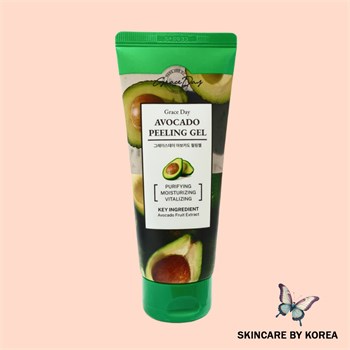 Grace Day Гель-скатка гипоаллергенная отшелушивающая для лица с авокадо веган 100мл 05540