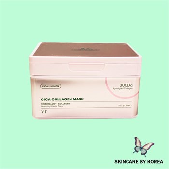 VT Cosmetics Набор тканевых масок с коллагеном для эластичности кожи Cica Collagen Mask 30 шт 05546