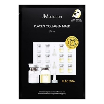 JM SOLUTION PLACEN COLLAGEN MASK PURE  Плацентарная тканевая маска с коллагеном 04469 - фото 5036