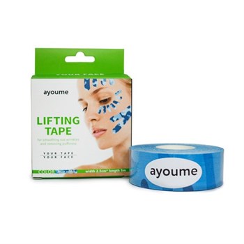 Ayoume Тейп для лица 2,5см*5м камуфляж голубой Kinesiology tape roll 03634 - фото 5061