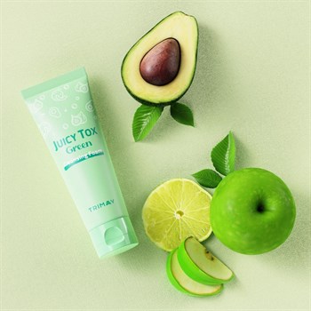 TRIMAY Juicy Tox Green Cleansing Foam Пенка с экстрактами авокадо и яблока !СРОКИ ГОДНОСТИ 08.2024! 03506 - фото 5159