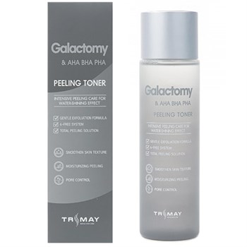 TRIMAY Кислотный пилинг тонер-эссенция с папайей и галактомисисом  Papaya 4HA Galactomyces Peel & Pore Control Toner 200 мл 02315 - фото 5175