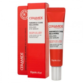 FARMSTAY Ceramide Wrinkle Care Relaxing Rolling Eye Serum  Расслабляющая сыворотка с керамидами для кожи вокруг глаз 02718 - фото 5407