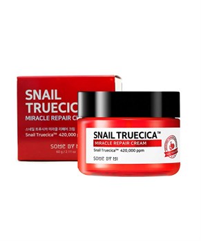 SOME BY MI SNAIL TRUECICA MIRACLE REPAIR CREAM Восстанавливающий крем с муцином чёрной улитки 60ml 04444 - фото 5802