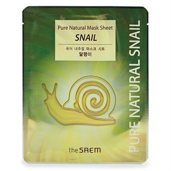 The Saem Pure Natural Маска тканевая с муцином улитки Pure Natural  Mask Sheet [Snail] 20мл 00726 - фото 5803