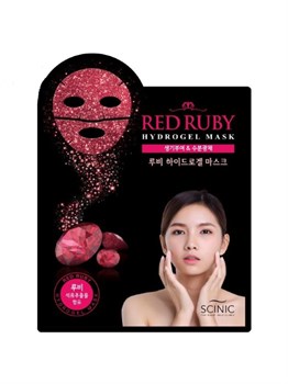 Рубиновая гидрогелевая маска для лица с экстрактом граната Scinic Red Ruby Hydrogel Mask 02741 - фото 5959