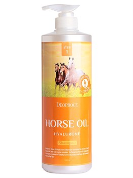 Шампунь с гиалуроновой кислотой и лошадиным жиром DEOPROCE HORSE OIL HYALURONE SHAMPOO 1000мл 00464 - фото 6096