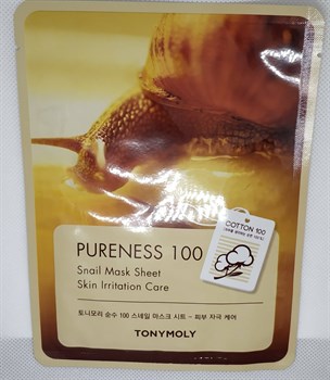 Маска тканевая  TONYMOLY Pureness 100 Snail Mask Sheet со слизью улитки 00544 - фото 6559