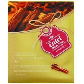 Entel Ginseng Mask Pack Тканевая маска с экстрактом женьшеня 01959 - фото 6579