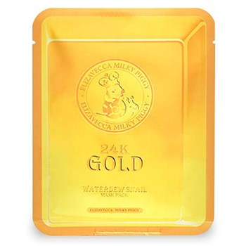 Маска для лица с коллоидным золотом и экстрактом улитки ELIZAVECCA 24K Gold Water Dual Snail Mask 20g 00531 - фото 6606