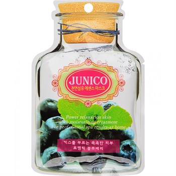 МЖ Junico Маска тканевая c экстрактом черники  Junico Blueberry Essence Mask 25гр 00870 - фото 6623