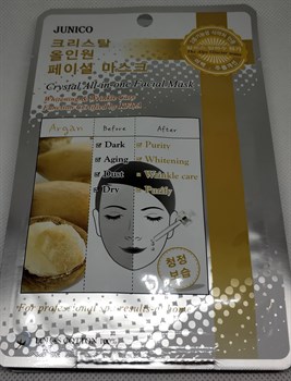 МЖ Junico Crystal Маска тканевая c аргановым маслом Junico Crystal All-in-one Facial Mask Argan 25гр 00590 - фото 6632