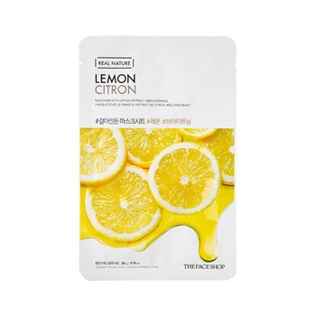 Маска тканевая с экстрактом лимона THE FACE SHOP Real Nature Lemon Face Mask 20ml 01248 - фото 6645