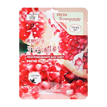 3W CLINIC Тканевая маска для лица ГРАНАТ Fresh Pomegranate Mask Sheet 02078 - фото 6646