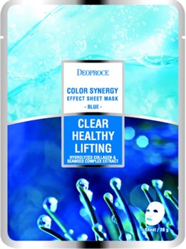 ДП SHEET Маска тканевая морской коллаген DEOPROCE COLOR SYNERGY EFFECT SHEET MASK BLUE 20гр 01024 - фото 6676
