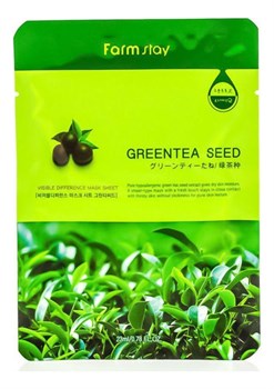 Маска тканевая с экстрактом семян зеленого чая FarmStay VISIBLE DIFFERENCE MASK SHEET GREENTEA SEED 23ml  !СРОКИ ГОДНОСТИ 03.2024! 00769 - фото 6687