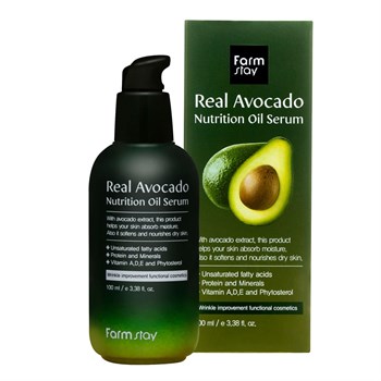 Сыворотка питательная с экстрактом авокадо FARMSTAY Real Avocado Nutrition Oil Serum 100ml 01589 - фото 6857