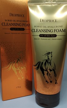 Deoproce Пенка для умывания с гиалуроновой кислотой и лошадиным жиром Horse Oil Hyalurone Cleansing Foam 170гр 00716 - фото 7029