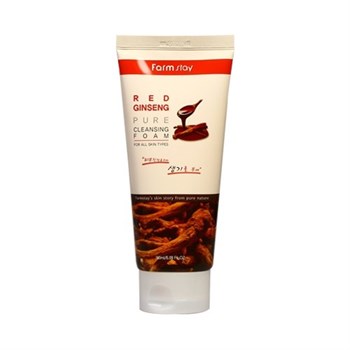 FarmStay Пенка для умывания тонизирующая антивозрастная RED GINSENG PURE CLEANSING FOAM 180мл 00713 - фото 7030