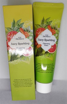 ДП Пенка для умывания PURE DEOPROCE JUICY SPARKLING CLEANSING FOAM 70g 00374 - фото 7050