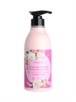 DEOPROCE Увлажняющий лосьон-молочко для тела с тончайшим ароматом розы  MILKY RELAXING BODY LOTION COTTON ROSE 500ml !СРОКИ ГОДНОСТИ 01.2024! 03231 - фото 7269