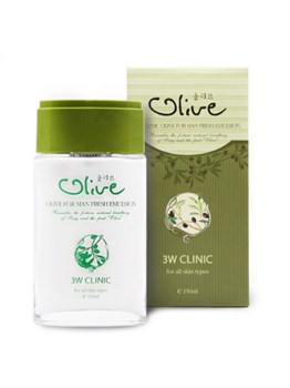 3W CLINIC OLIVE FOR MAN FRESH Emulsion Эмульсия для лица с экстрактом оливы, 150 гр БРАК 04096 - фото 7346