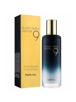 FARM STAY BLACK SNAIL & PEPTIDE 9 PERFECT EMULSION 120ml Омолаживающая эмульсия с муцином черной улитки и пептидами !!СРОКИ ГОДНОСТИ 06.2023г! 04639 - фото 7470