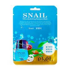 Антивозрастная тканевая маска для эластичности EKEL SNAIL ULTRA HYDRATING ESSENCE MASK 02328 - фото 7615