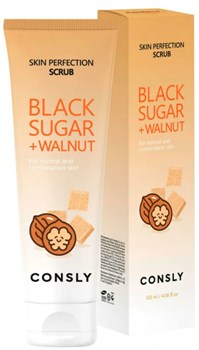 Consly Скраб для лица с черным сахаром и экстрактом грецкого ореха Black Sugar Walnut Skin Perfection Scrub, 120мл 04651 - фото 7636