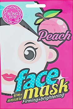 Маска для лица тканевая BLING POP Peach Firming & Brightening Mask 20мл  !СРОКИ ГОДНОСТИ 02.2023! 02940 - фото 7728