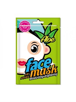 Маска для лица тканевая BLING POP Aloe Moisturizing & Brightening Mask 20мл  !СРОКИ ГОДНОСТИ 02.2023! 03285 - фото 7729