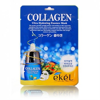 тканевая маска для лица с коллагеном EKEL COLLAGEN ULTRA HYDRATING ESSENCE MASK 02333 - фото 7744