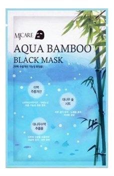 Mijin Маска тканевая для лица Черный бамбук MJ AQUA BAMBOO black mask 25гр !СРОКИ ГОДНОСТИ 08.2023! 03198 - фото 7746