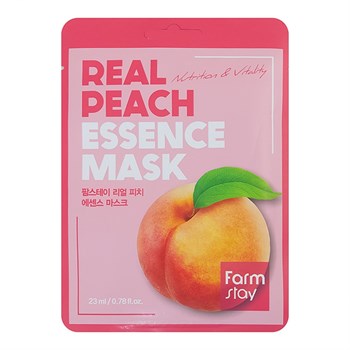 Персиковая маска с эссенцией FARM STAY REAL PEACH ESSENCE MASK 03355 - фото 7763