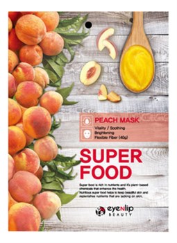 Маска на тканевой основе EYENLIP SUPER FOOD PEACH MASK 23мл !СРОКИ ГОДНОСТИ 10.2023! 02428 - фото 7776