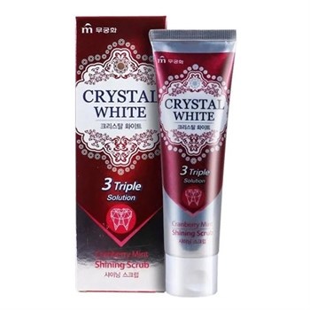 Mukunghwa Отбеливающая зубная паста с ароматом клюквы и мяты CRYSTAL WHITE Granberry mint 110гр 02027 - фото 7900