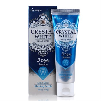 Mukunghwa Отбеливающая зубная паста с ароматом лайма и мяты 110гр CRYSTAL WHITE Lime mint 110гр 02028 - фото 7901