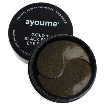 АЮМ Патчи для глаз от темных кругов с золотом и черным жемчугом AYOUME GOLD+BLACK PEARL EYE PATCH 1,4гр*60 00418 - фото 7982