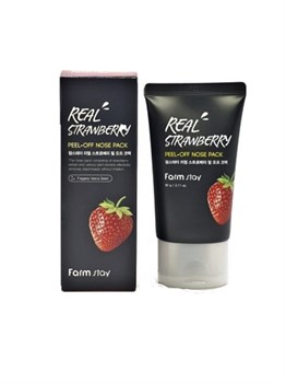 FarmStay Маска-пленка с экстрактом клубники для носа  Real Strawberry Peel-Off Nose Pack 60g 04686 - фото 7989