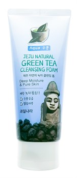 Welcos Пенка для умывания Jeju Natural Green Tea Cleansing Foam 120гр 00314 - фото 8036