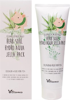 Milky Piggy Маска увлажняющая с алоэ и коллагеном Herb Soul Hydro Aqua Jella Pack 250мл 00247 - фото 8080