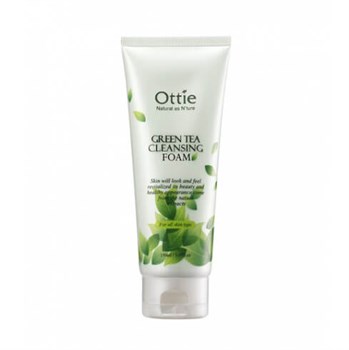 Ottie Green Tea Cleansing Foam Натуральная зеленая забота о коже Пенка для умывания с экстрактом зелёного чая 04350 - фото 8108