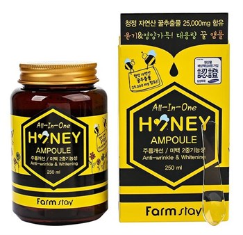 Сыворотка ампульная с медом Farmstay AII-In-ONE HONEY AMPOULE 250ml 00096 - фото 8178