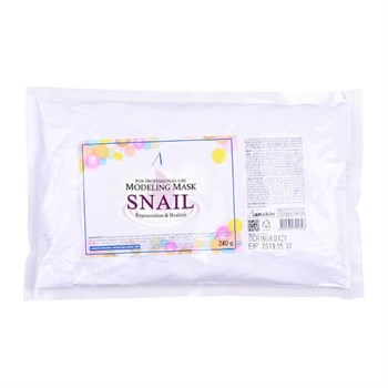 ANSKIN Маска альгинатная с муцином улитки (пакет) Snail Modeling Mask  240гр 03229 - фото 8195