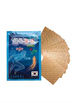 KOREAN GLU RED GINSENG GREENON 20 шт Лечебный пластырь с глюкозамином и красным женьшенем 04473 - фото 8239