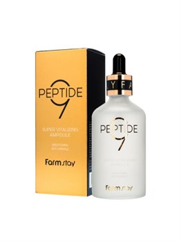 Суперобновляющая ампульная сыворотка с комплексом из 9 пептидов FARM STAY PEPTIDE 9 SUPER VITALIZING AMPOULE 100ml 03338 - фото 8269