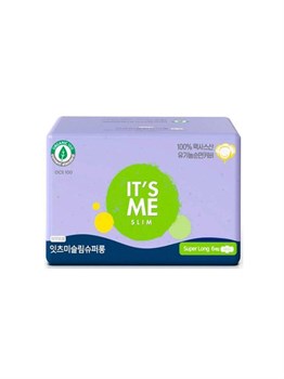 It's Me Прокладки женские гигиенические с крылышками ночные, 6 капель Slim organic cotton pads superlong 6p 04909-3 - фото 8622